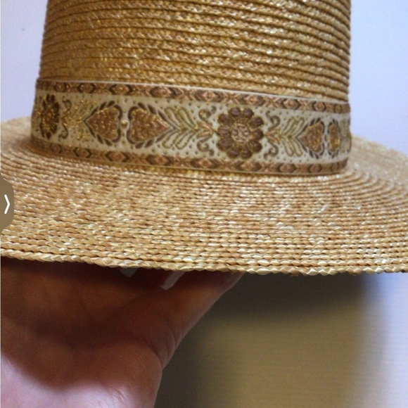 Sale! Rare Lack of Color straw jacquered boater